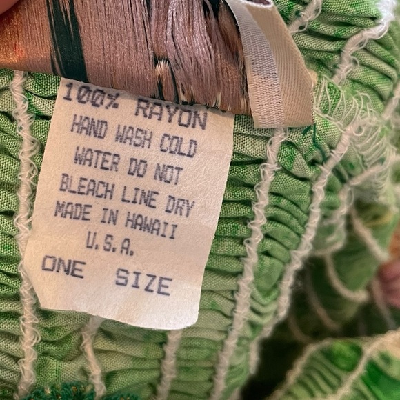 Hilo Hattie Y2K Green Orange Pink Tropical Hawaiian Coastal Floral Maxi Dress - Picture 7 of 7